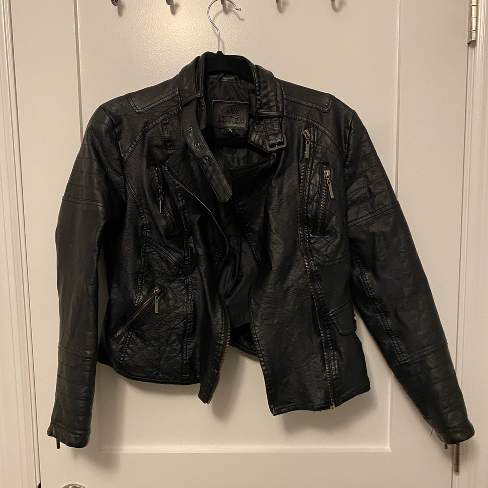 Black Faux Leather Jacket